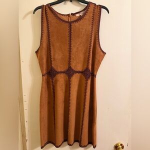 Brown Sleeveless Midi Dress - never worn - boho style